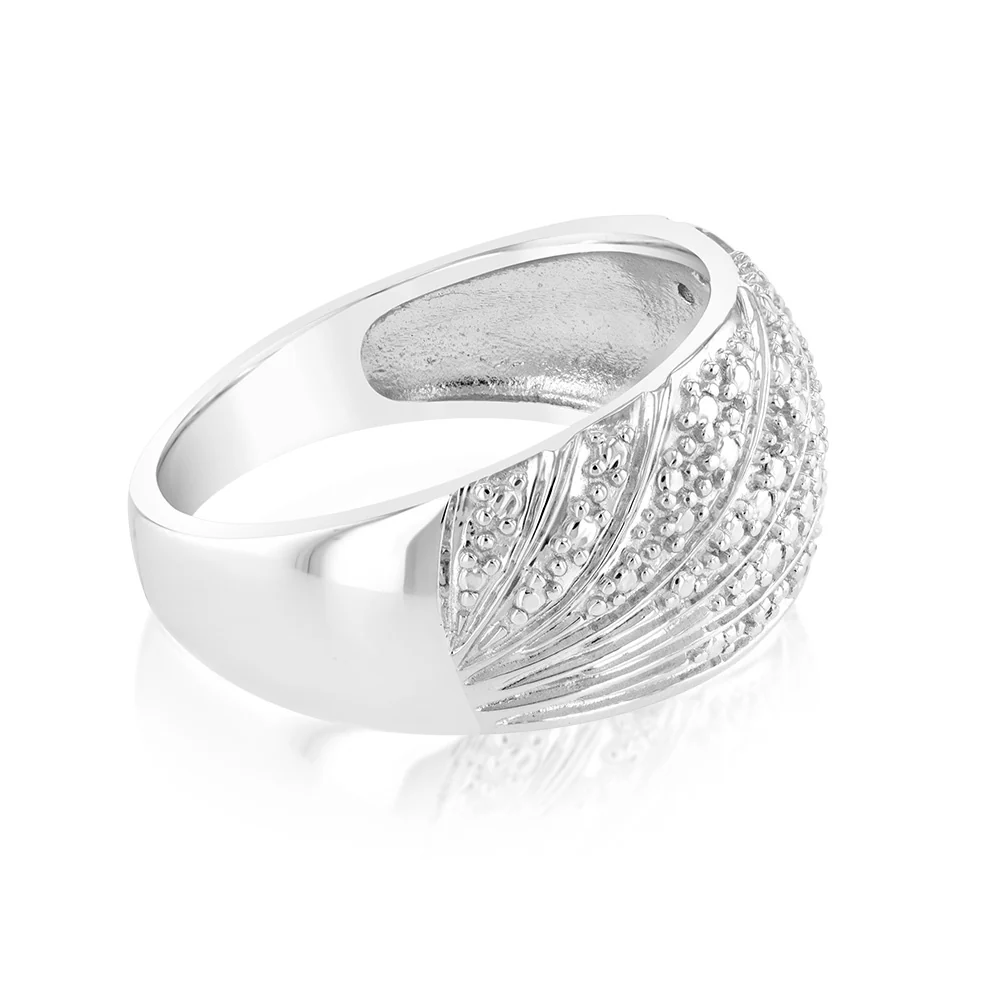 0.05Ct Chain Diamond Ring in Sterling Silver - Image 2