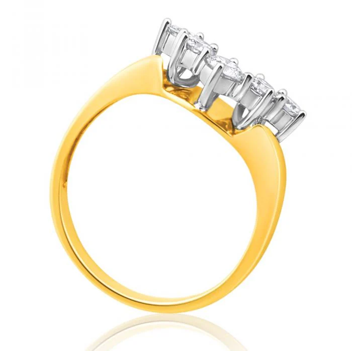 0.45 Carat Diamond Curved Eternity Ring in 18ct Yellow Gold - Image 2