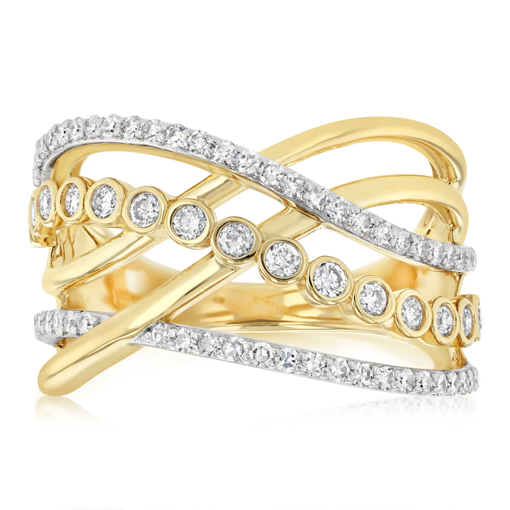 0.62 Carat Diamond Ring in 9ct Yellow Gold