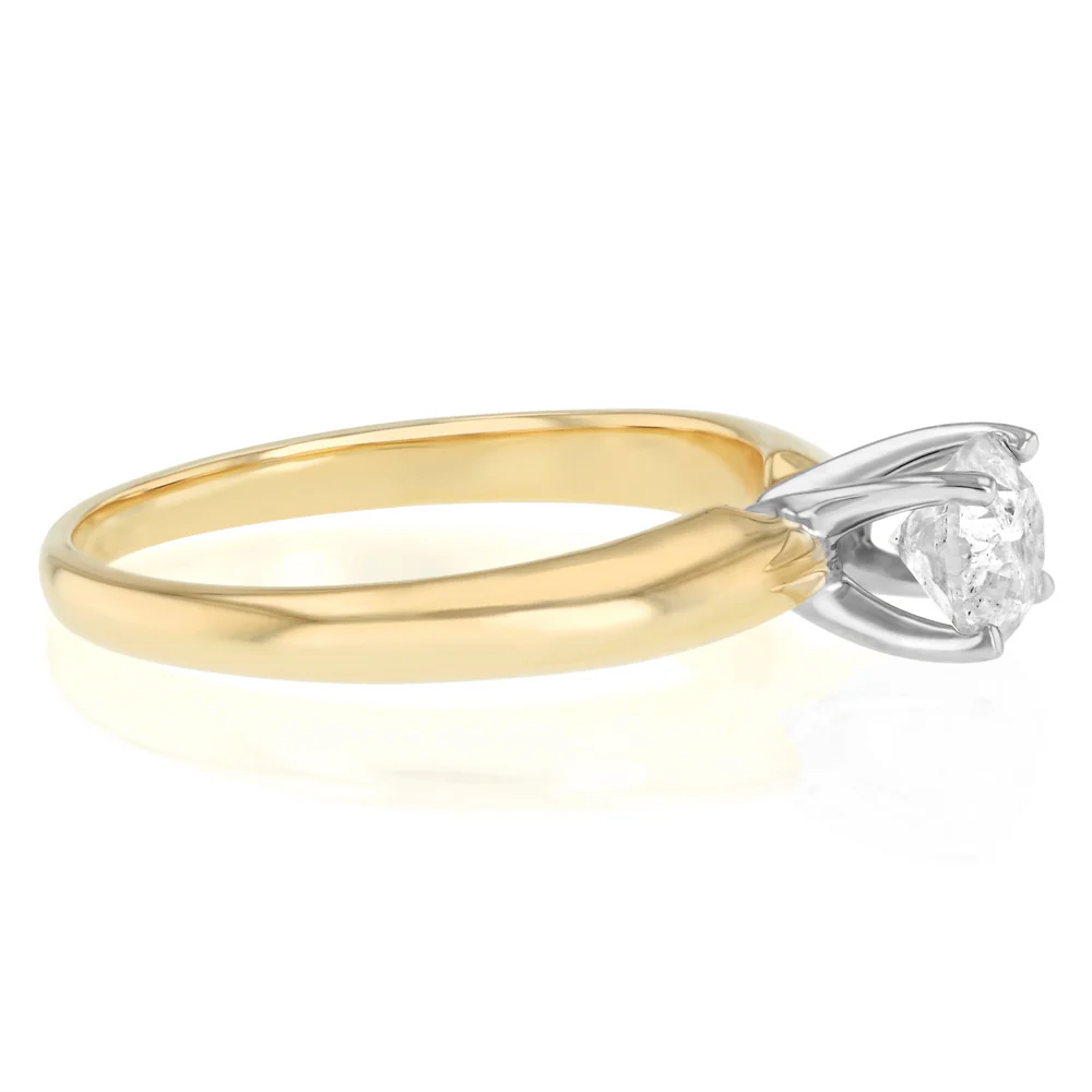 0.69 Carat Diamond Solitaire Ring in 14ct Yellow Gold - Image 2