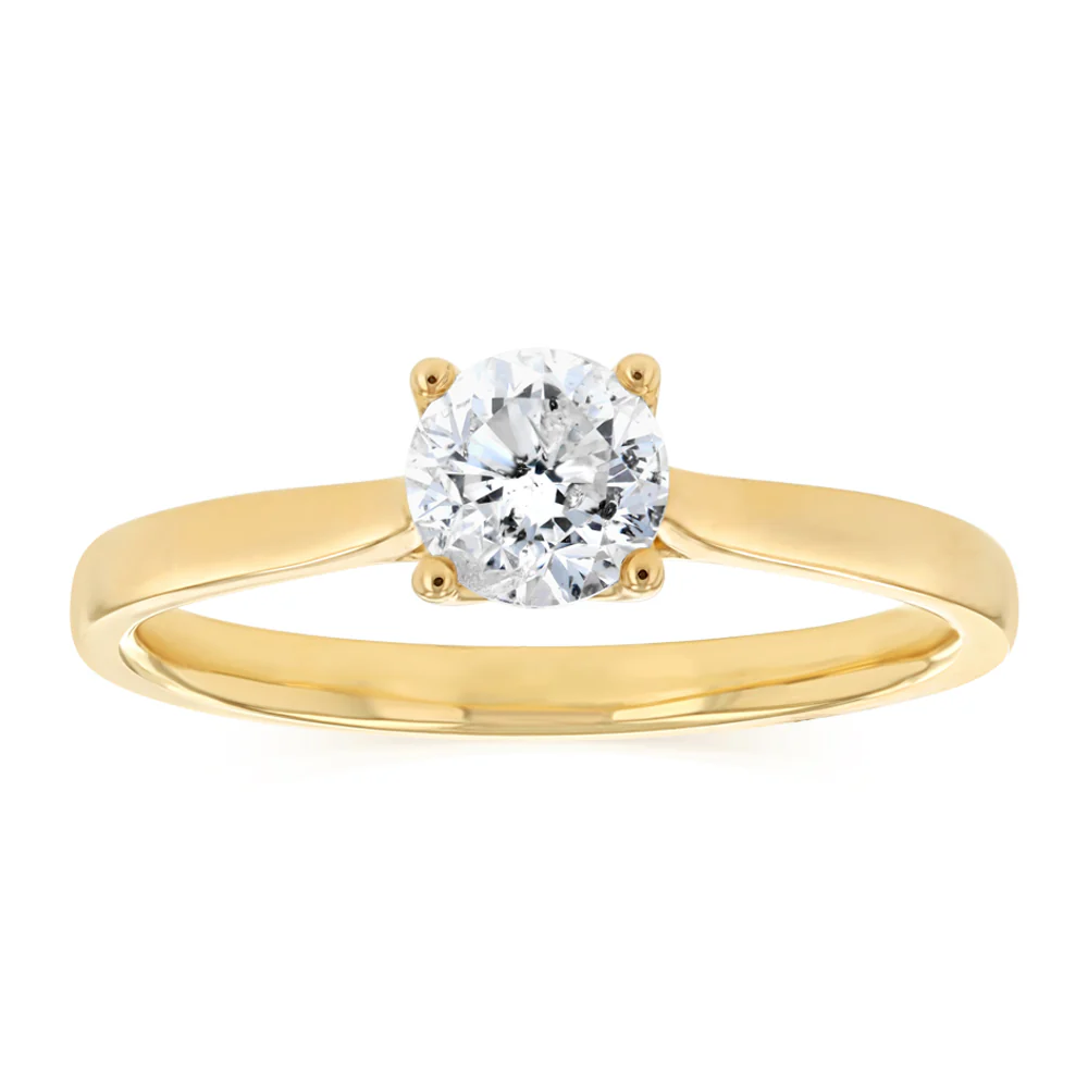 0.70 Carat Diamond Solitaire Ring in 9ct Yellow Gold