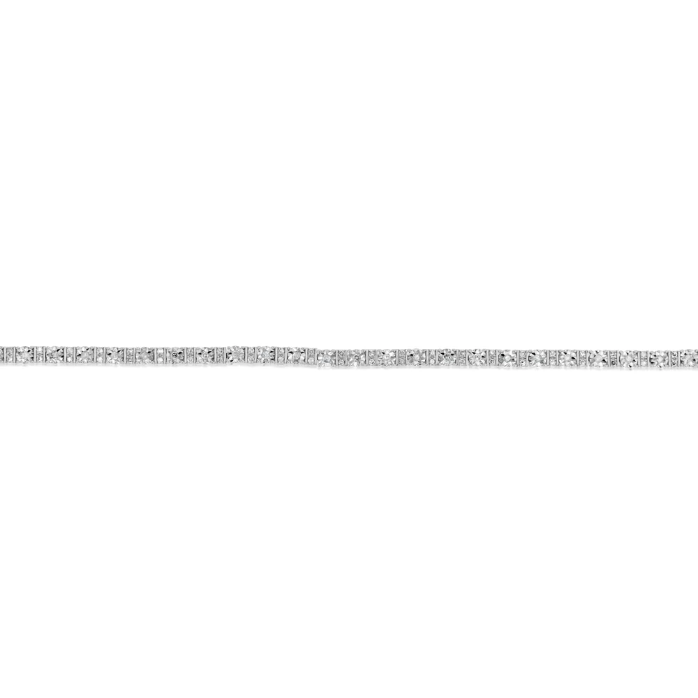 0.95 Carat Diamond 19cm Bracelet in Sterling Silver - Image 3