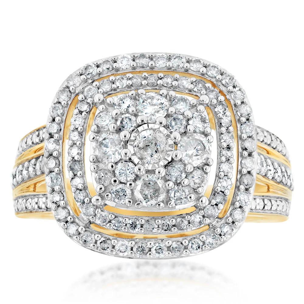 0.95 Carat Diamond Ring in 10ct Yellow Gold