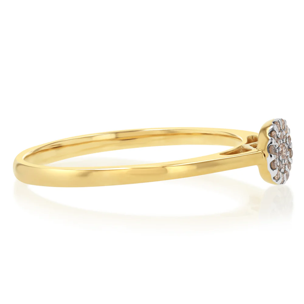 1/10 Carat Diamond Ring in 9ct Yellow Gold - Image 2