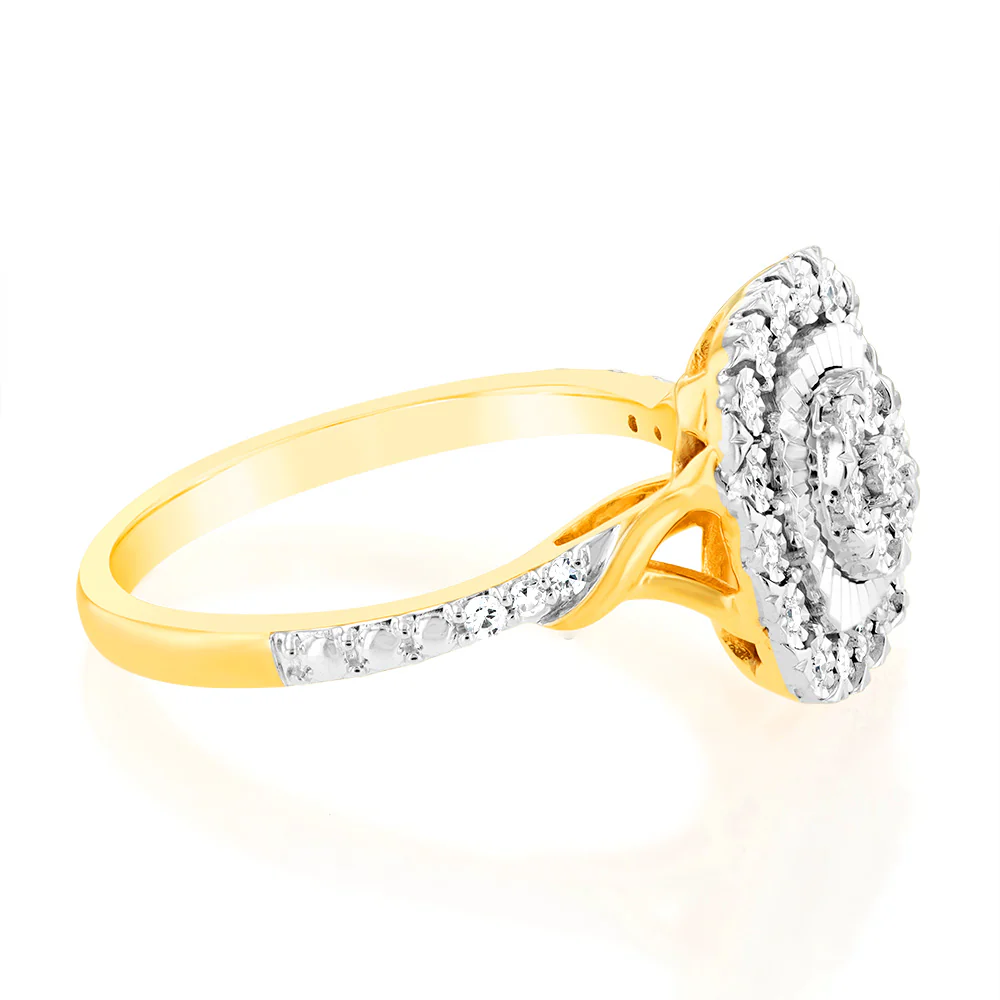 1/10 Carat Luminesce Lab Grown Diamond Ring In 9ct Yellow Gold - Image 2