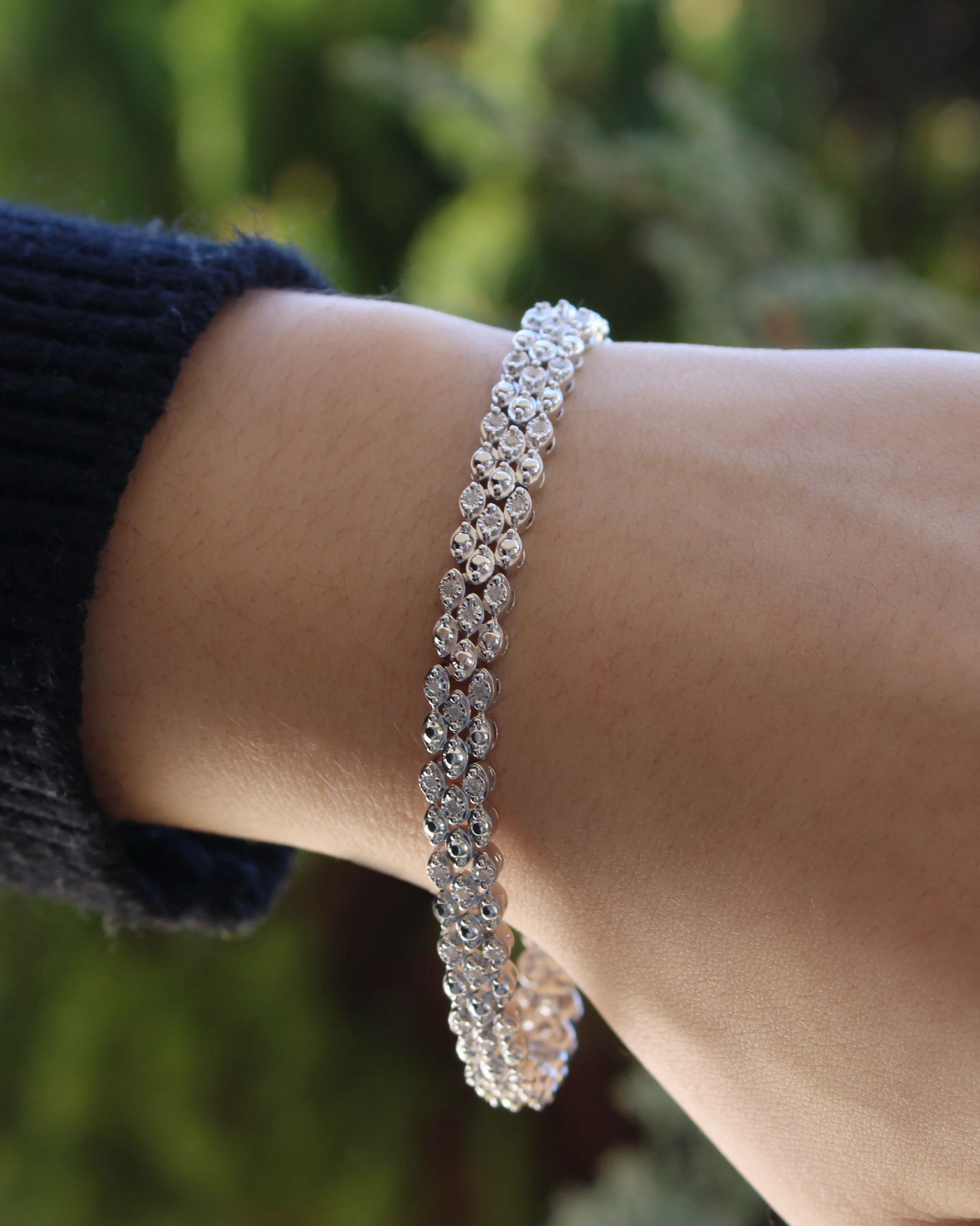 1/2 Carat Diamond 18.5cm Bracelet in Sterling Silver - Image 2