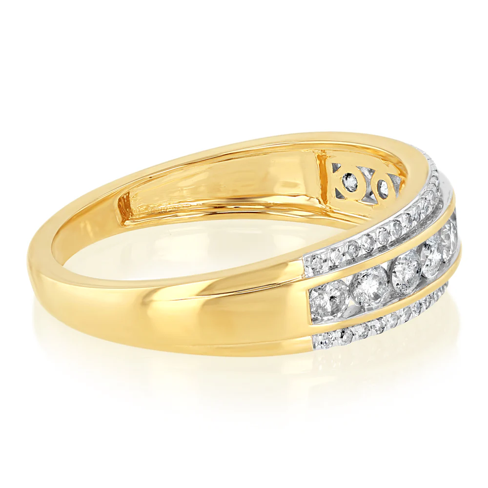 1/2 Carat Diamond Dress Ring in 9ct Yellow Gold - Image 2