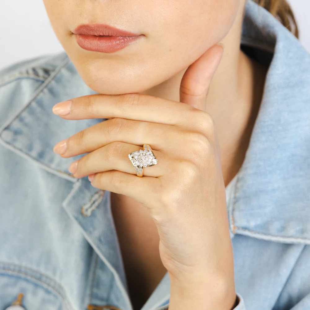 1/2 Carat Diamond Dress Ring in 9ct Yellow Gold - Image 3