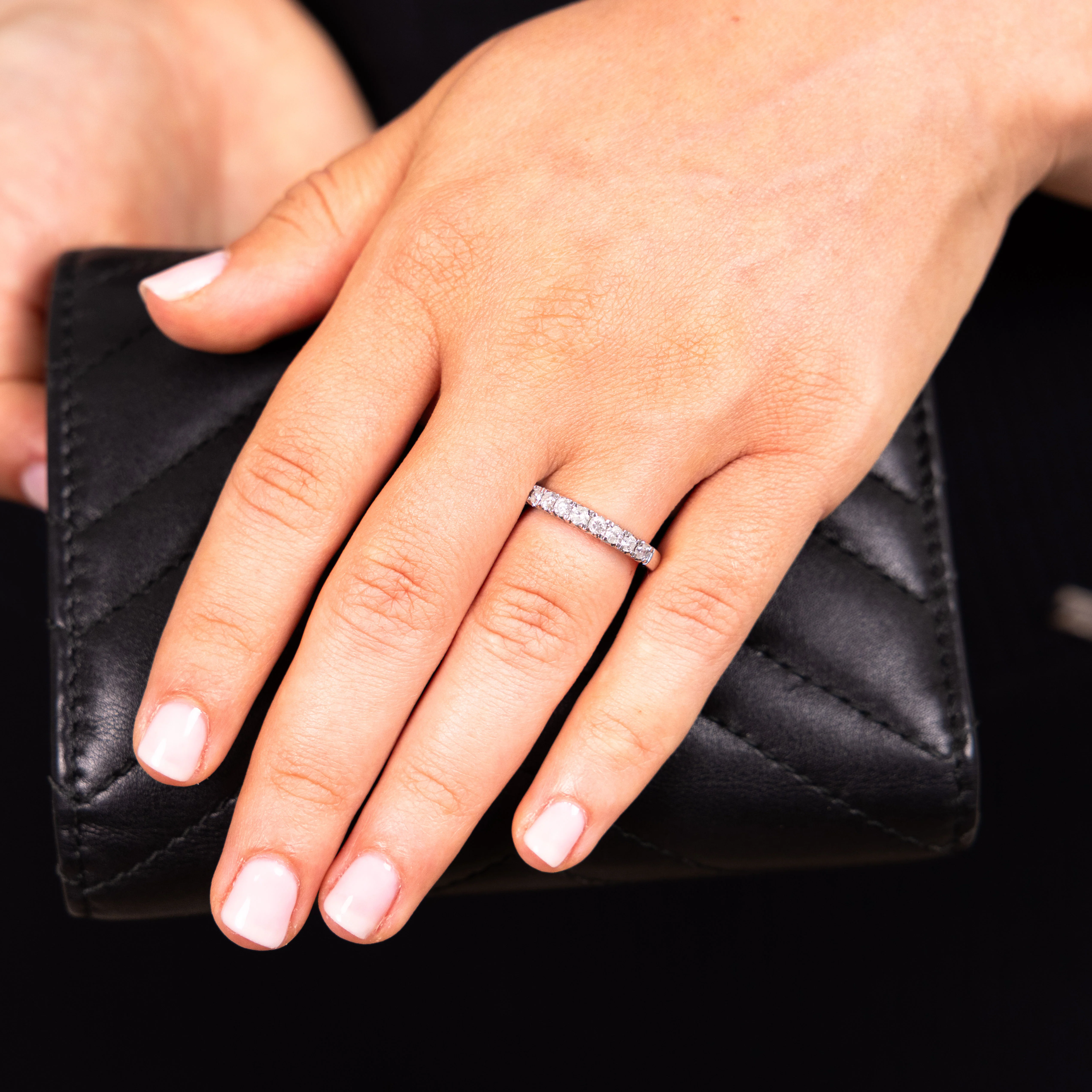 1/2 Carat Diamond Eternity Ring in 10ct White Gold - Image 3