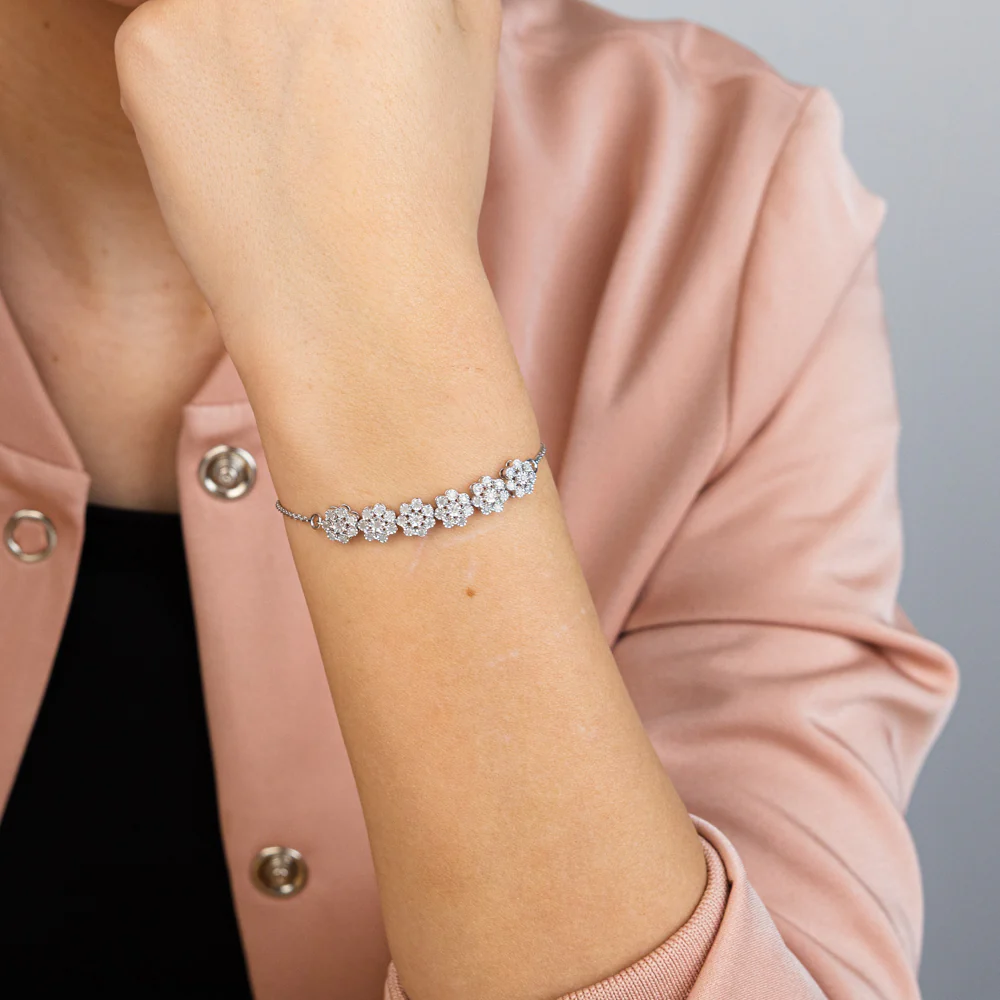 1/2 Carat Diamond Fancy Bracelet in Sterling Silver - Image 3