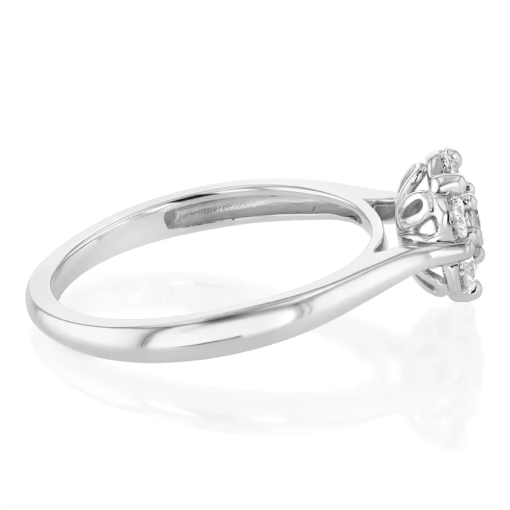 1/2 Carat Diamond Ring in Platinum - Image 2