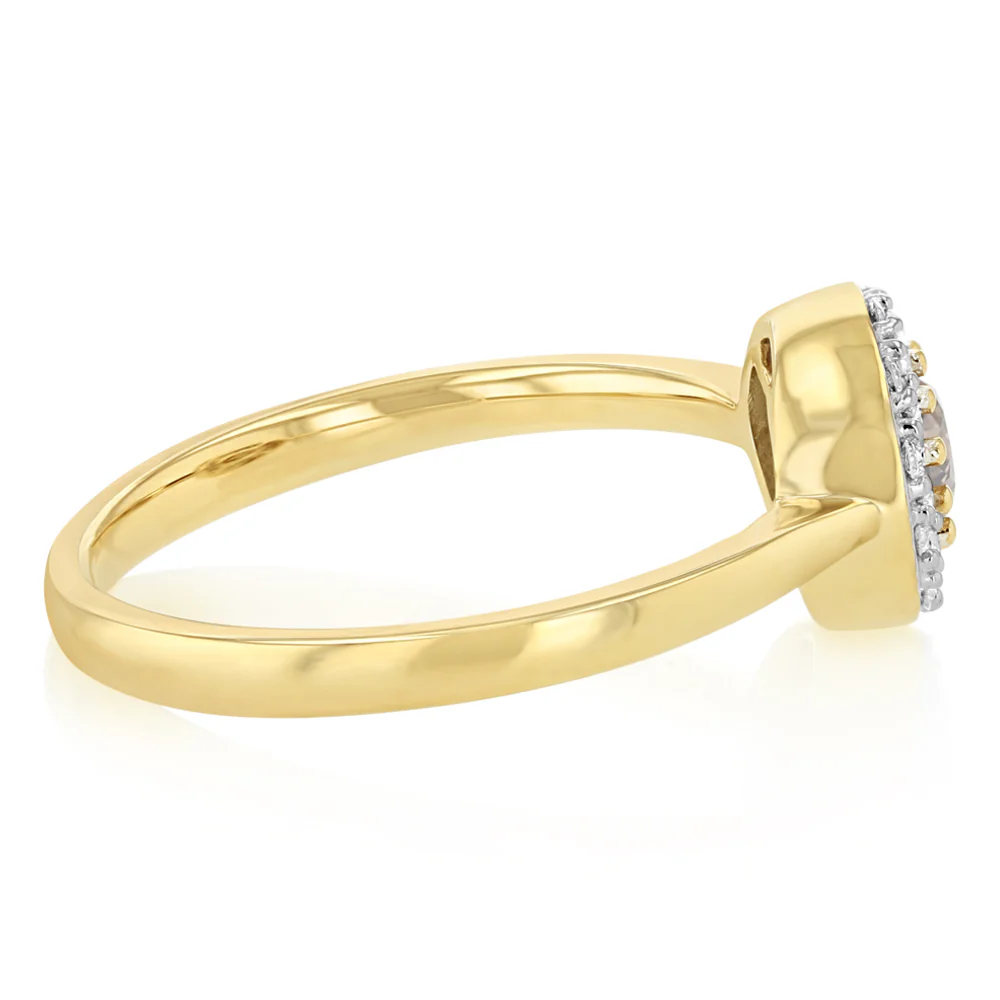 1/2 Carat Diamond Ring with Australian Diamond in 9ct Yellow Gold - Image 2