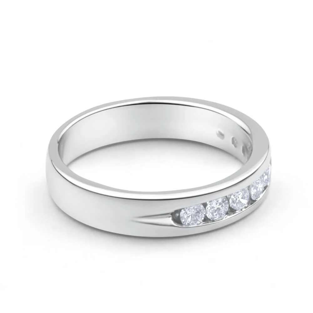 1/2 Carat Flawless Cut 18ct White Gold Diamond Ring - Image 2
