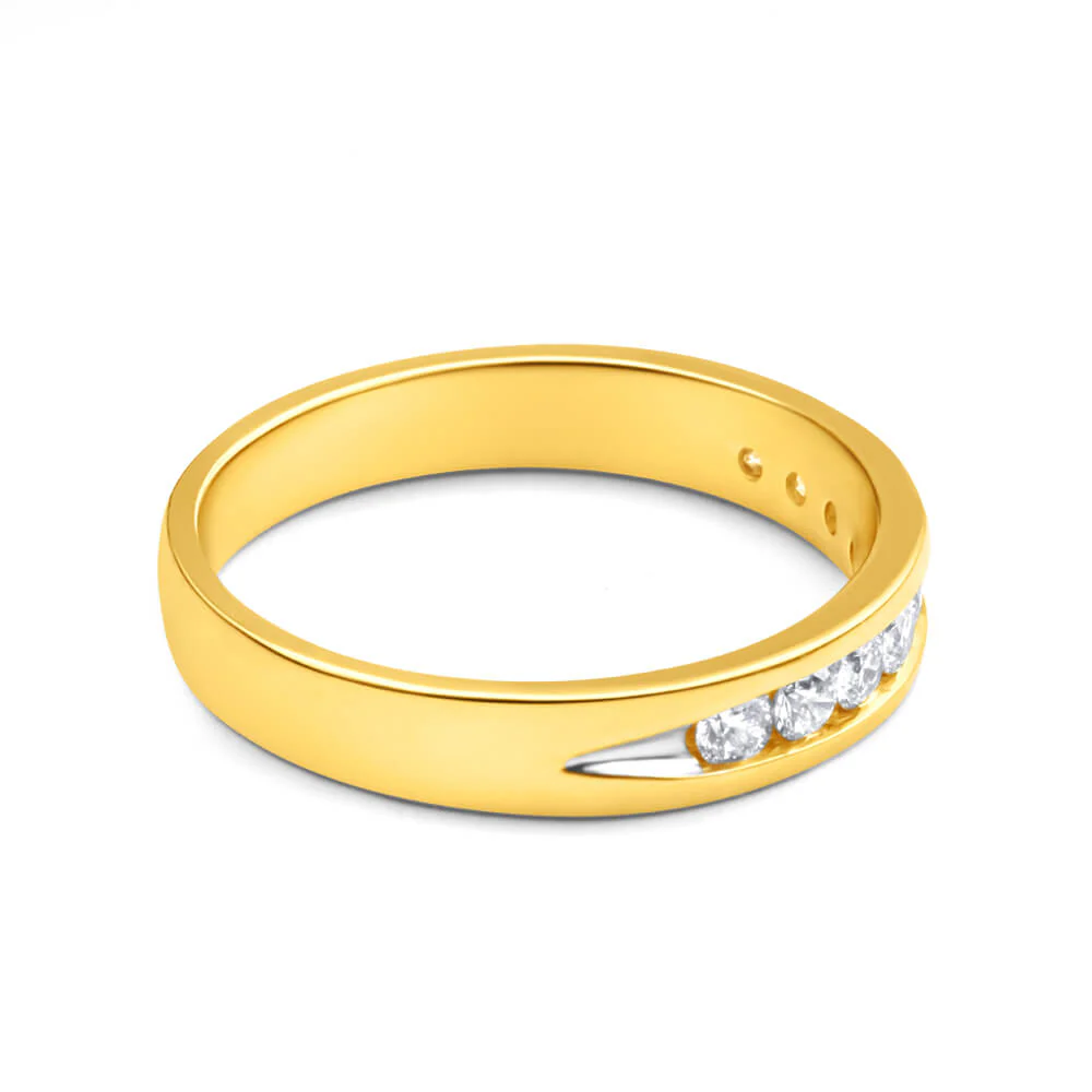 1/2 Carat Flawless Cut 18ct Yellow Gold Diamond Ring - Image 2