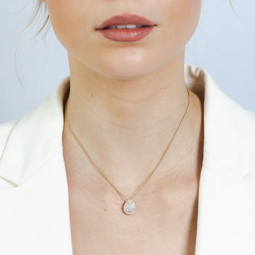 1/2 Carat Natural Diamond Pendant in 9ct Yellow Gold - Image 2