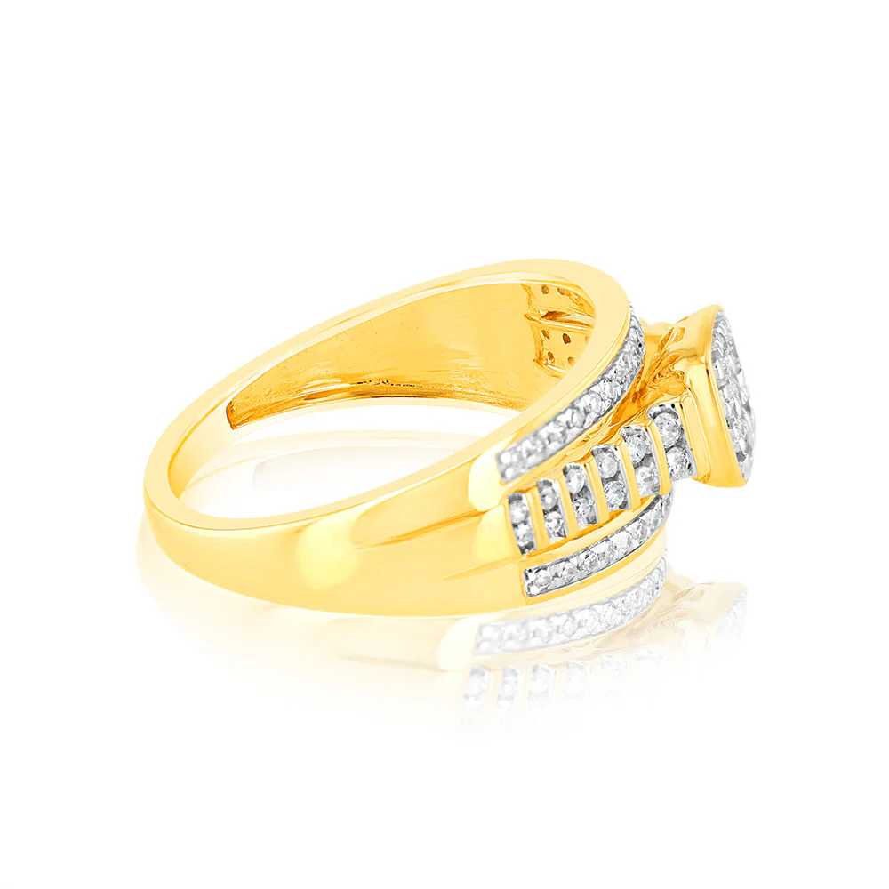 1/3 Carat Diamond Dress Ring in 9ct Yellow Gold - Image 2