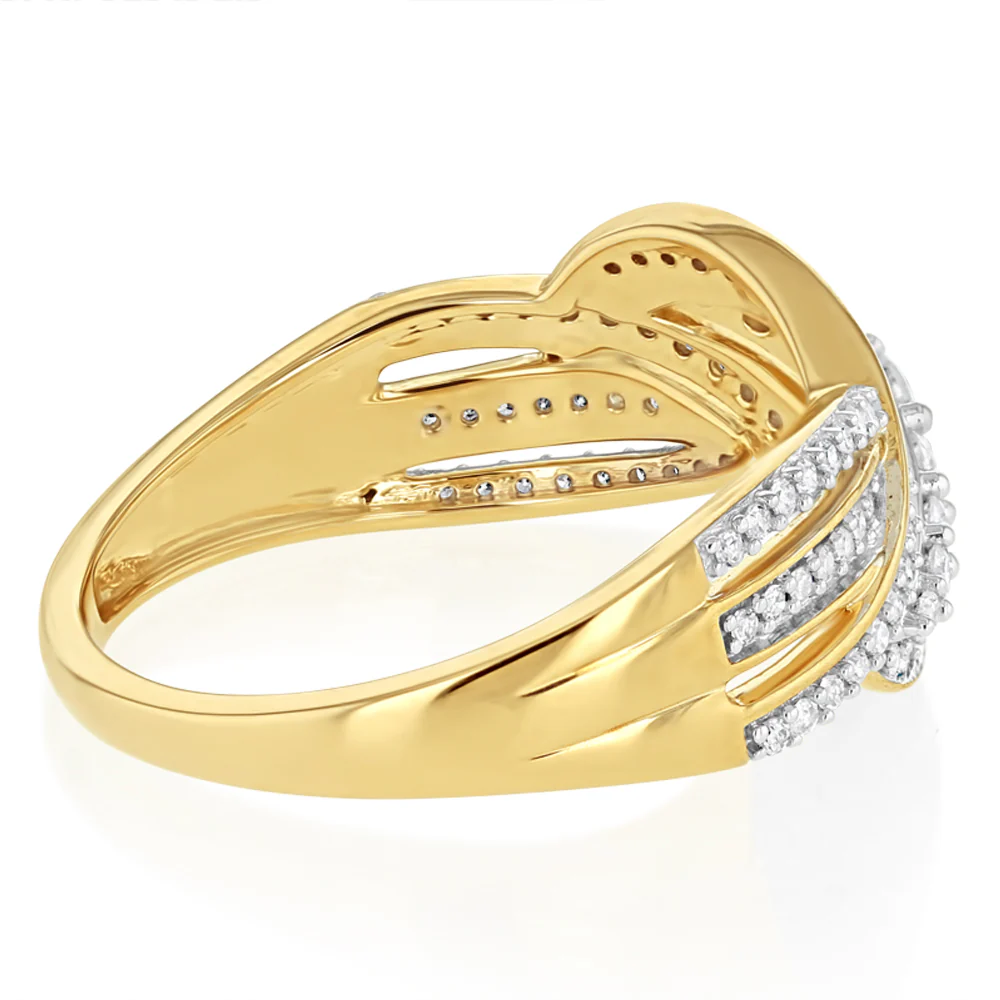 1/3 Carat Diamond Ring in 9ct Yellow Gold - Image 2
