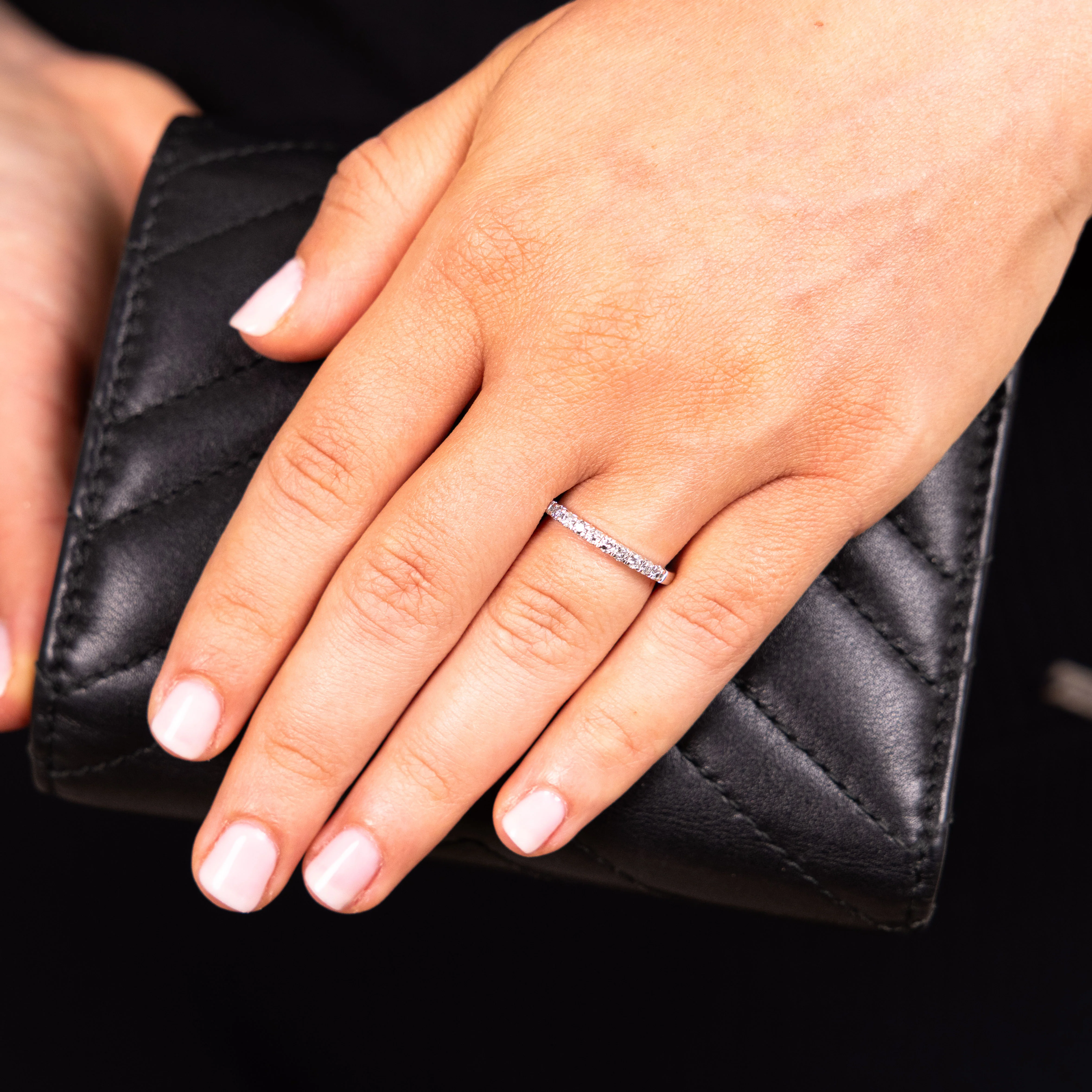 1/4 Carat Diamond Eternity Ring in 10ct White Gold - Image 3