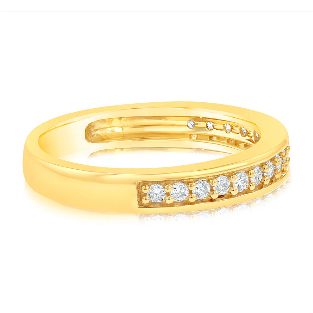 1/4 Carat Diamond Eternity Ring in 10ct Yellow Gold - Image 2