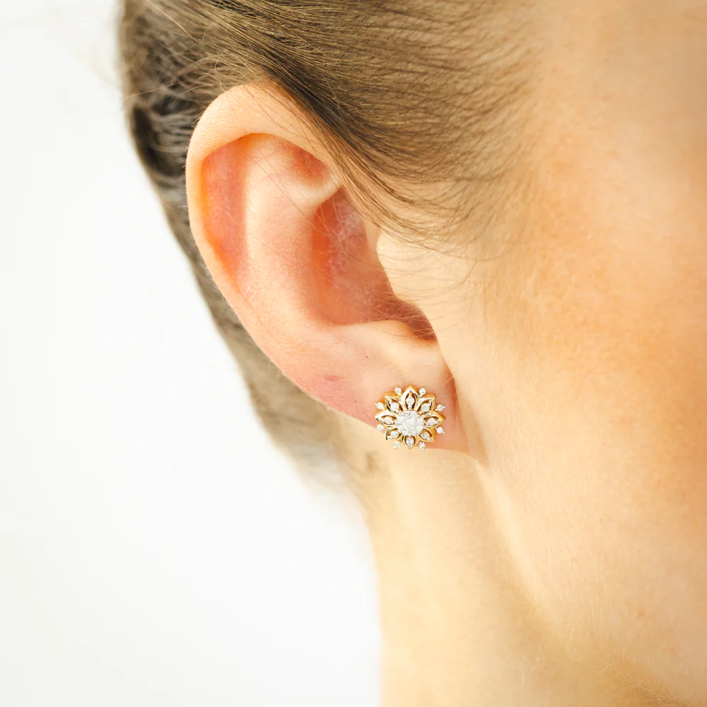 1/4 Carat Diamond Stud Earrings in 9ct Yellow Gold - Image 2