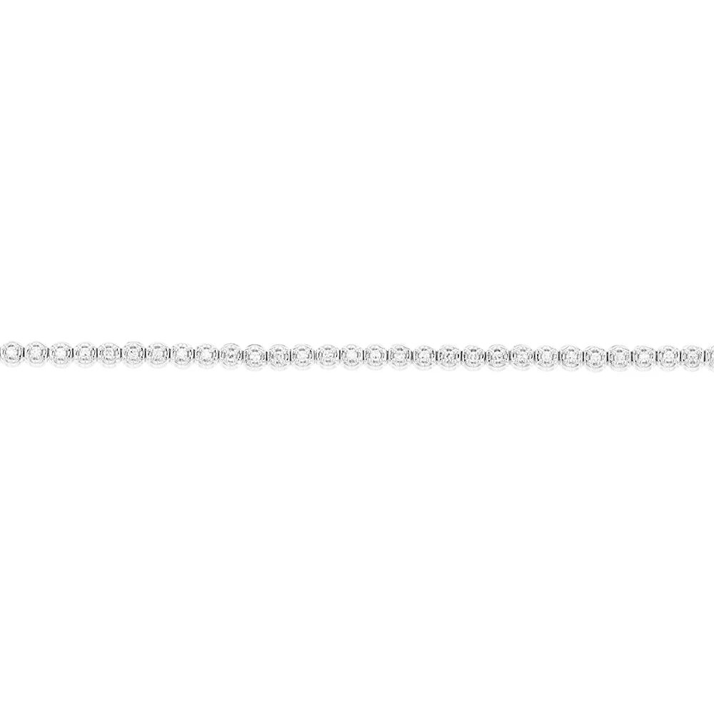 1/4 Carat Luminesce Lab Grown Diamond Silver Tennis Bracelet Length 17.5cm - Image 3