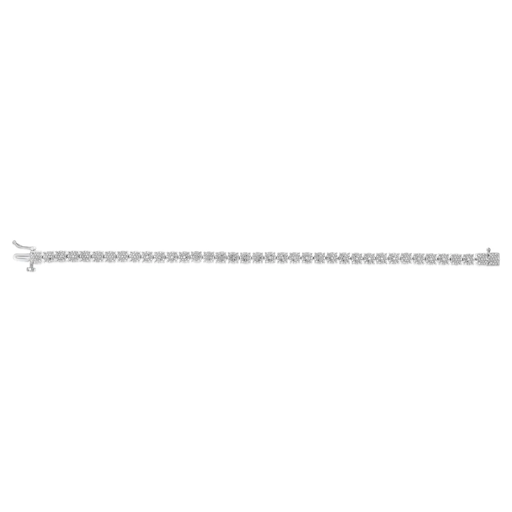 1/5 Carat Diamond 18cm Tennis Bracelet in Sterling Silver - Image 2