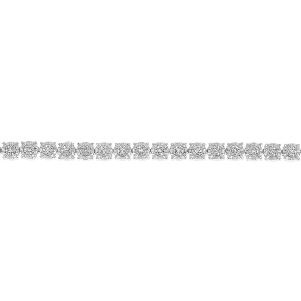 1/5 Carat Diamond 18cm Tennis Bracelet in Sterling Silver - Image 3