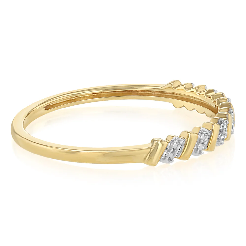 1/5 Carat Diamond Dress Ring in 9ct Yellow Gold - Image 2