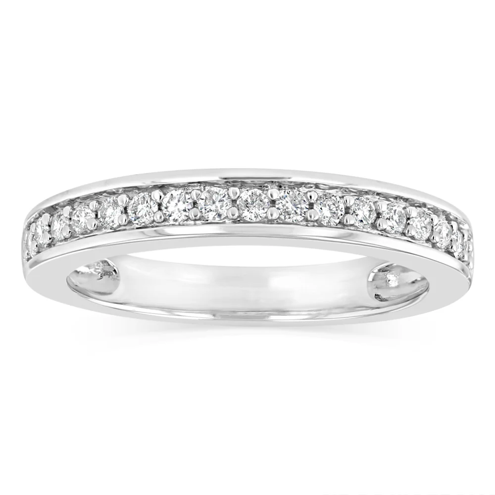 1/5 Carat Diamond Eternity Ring in 10ct White Gold