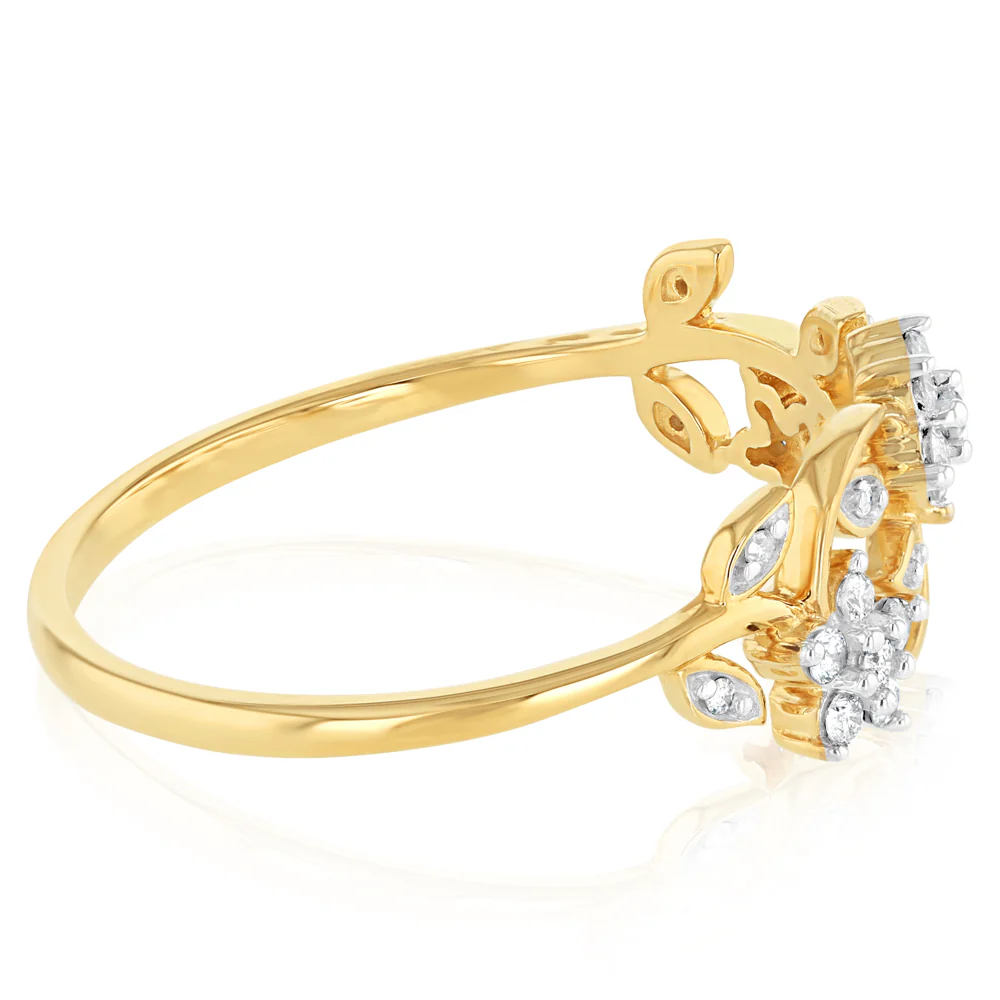 1/5 Carat Diamond Ring in 9ct Yellow Gold - Image 2