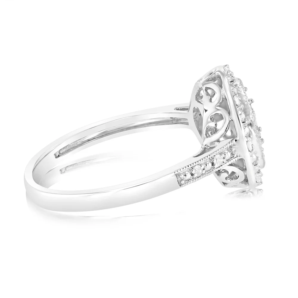 1/5 Carat Diamond Round Ring in Sterling Silver - Image 2