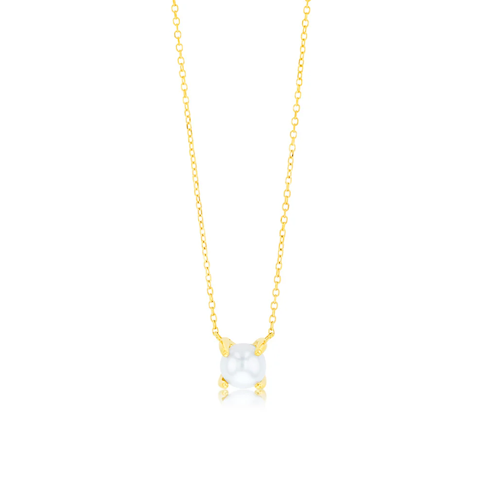 1.53 Carat Freshwater Pearl Pendant with 45cm Chain in 9ct Yellow Gold