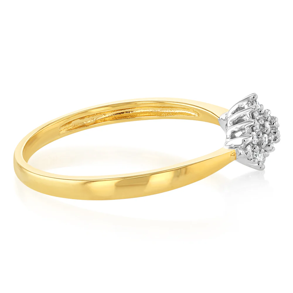 1/6 Carat Diamond Dress Ring in 9ct Yellow Gold - Image 2