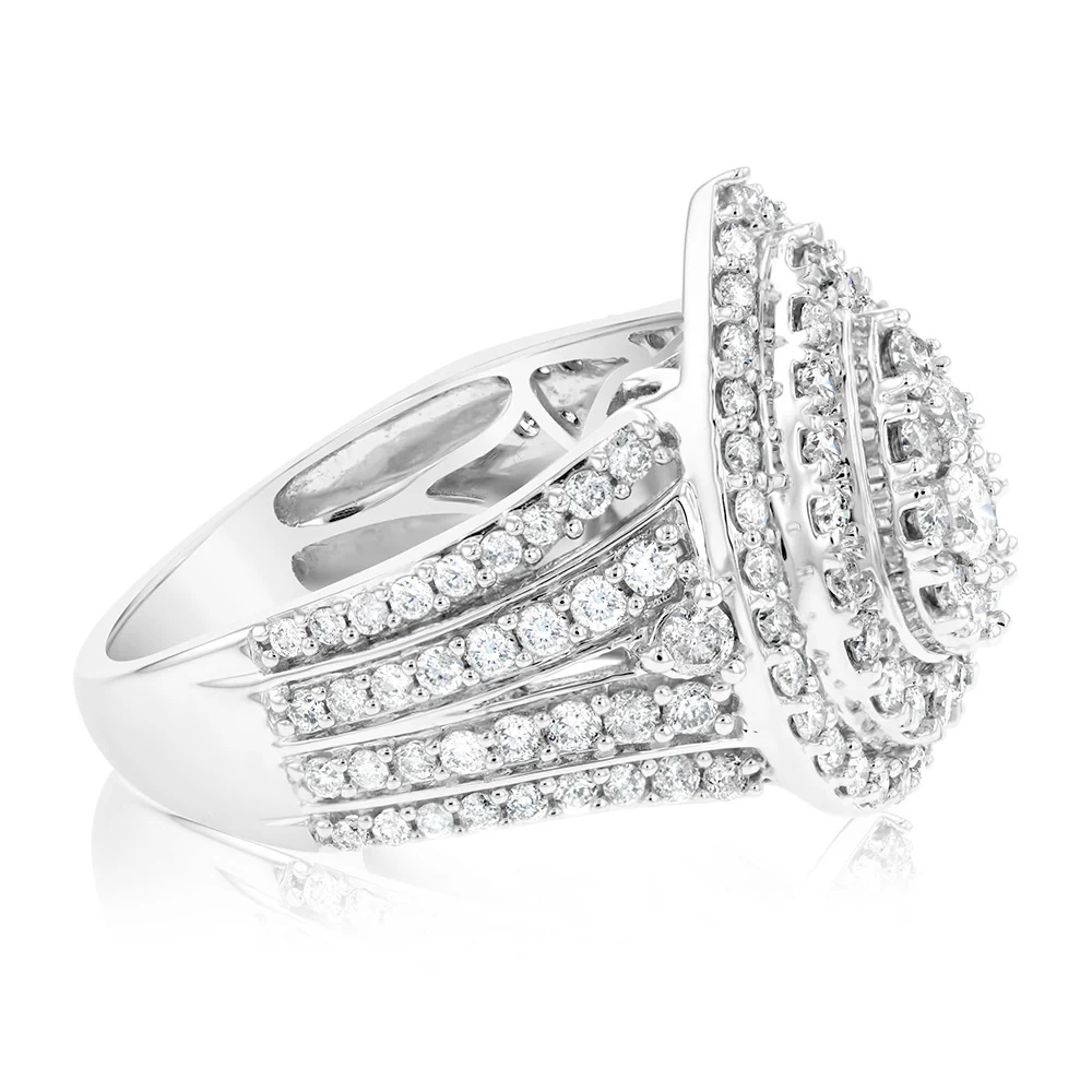 1.90 Carat Diamond Pear Shape Ring in 10ct White Gold - Image 2
