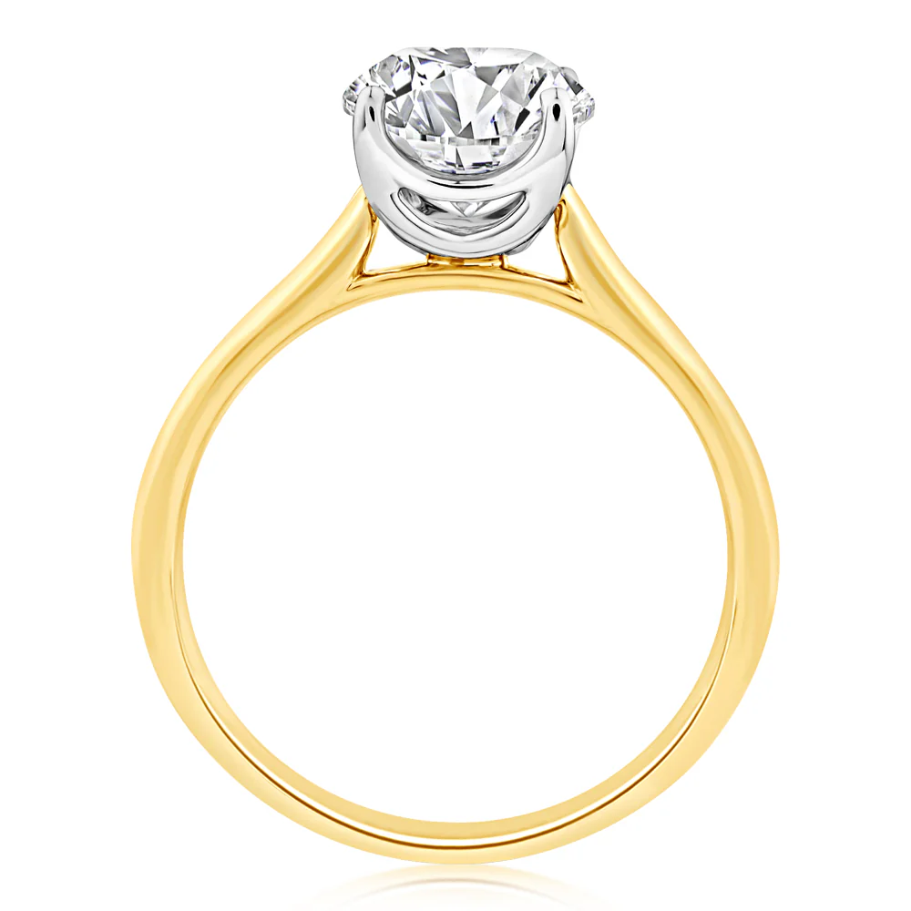 1.90 Carat Diamond Solitaire Ring in 9ct Yellow Gold - Image 2
