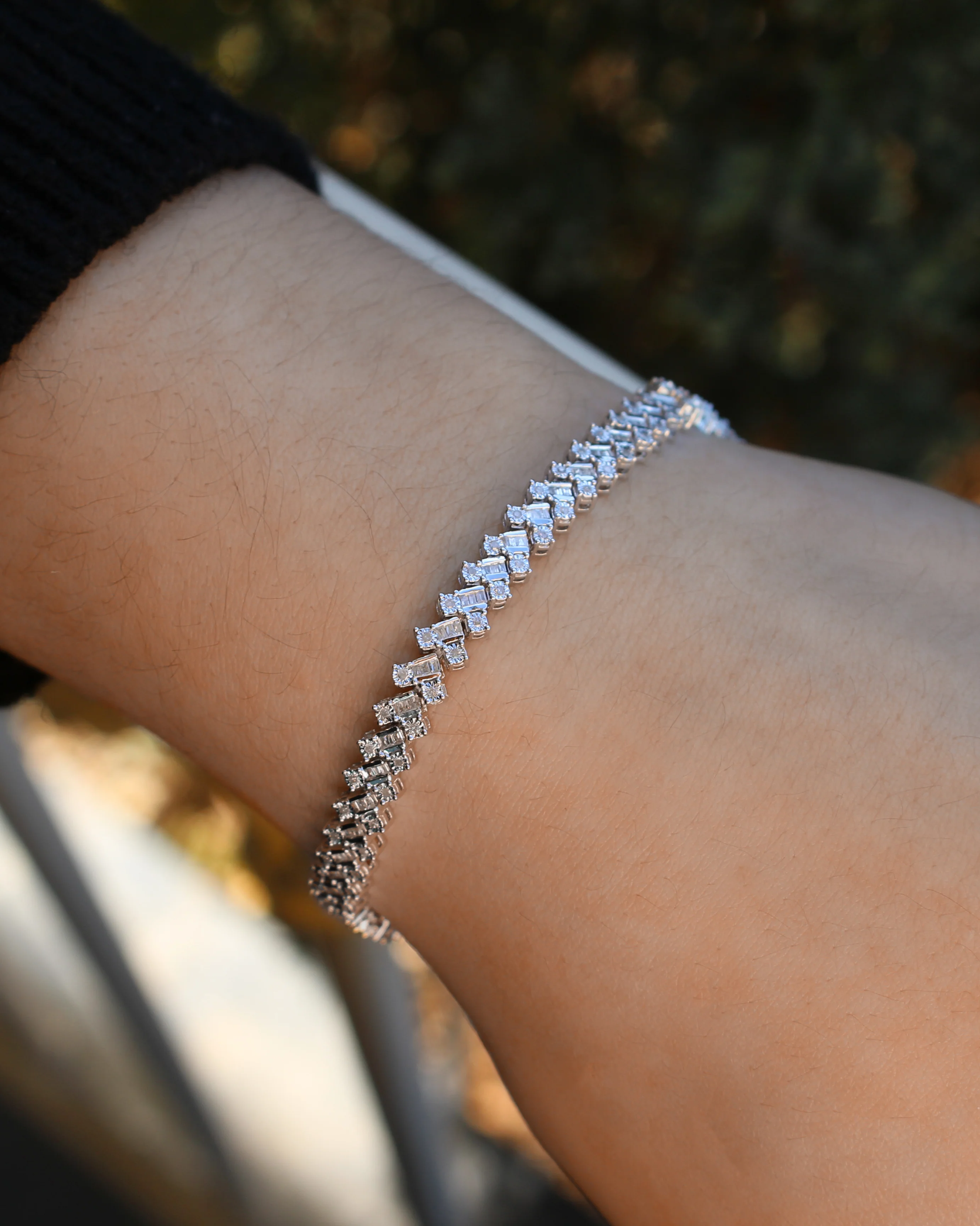 1 Carat Diamond 18cm Bracelet in Sterling Silver - Image 2
