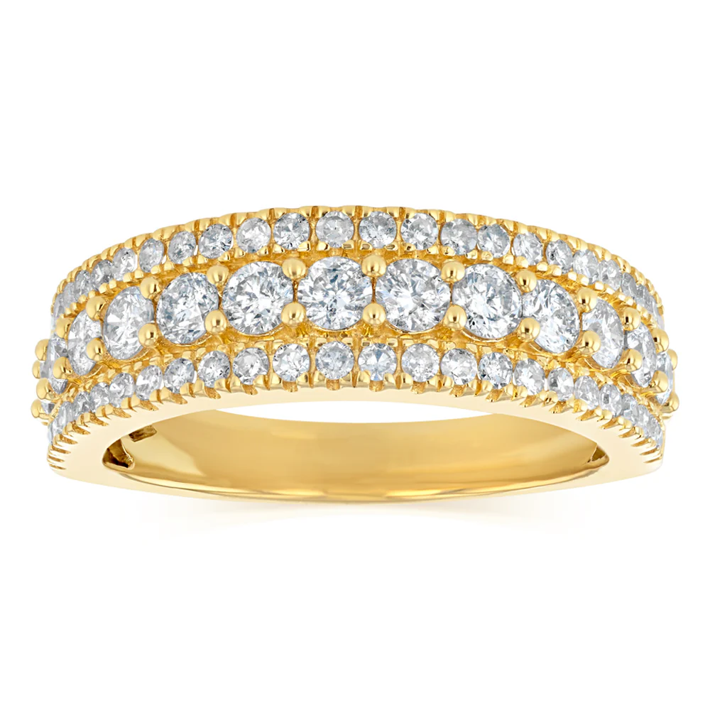 1 Carat Diamond Ring Band in 18ct Yellow Gold