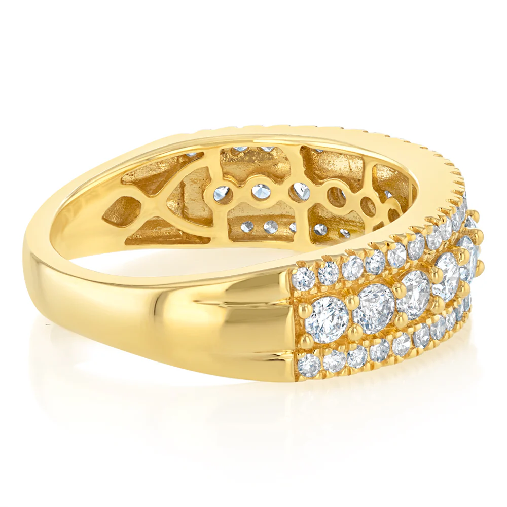 1 Carat Diamond Ring Band in 18ct Yellow Gold - Image 2