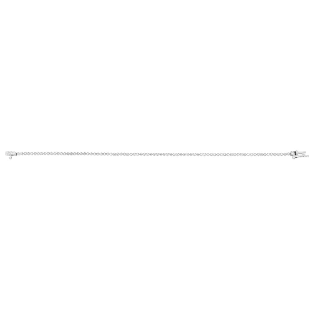 1 Carat Diamond Tennis Bracelet in 10ct White Gold - Image 2