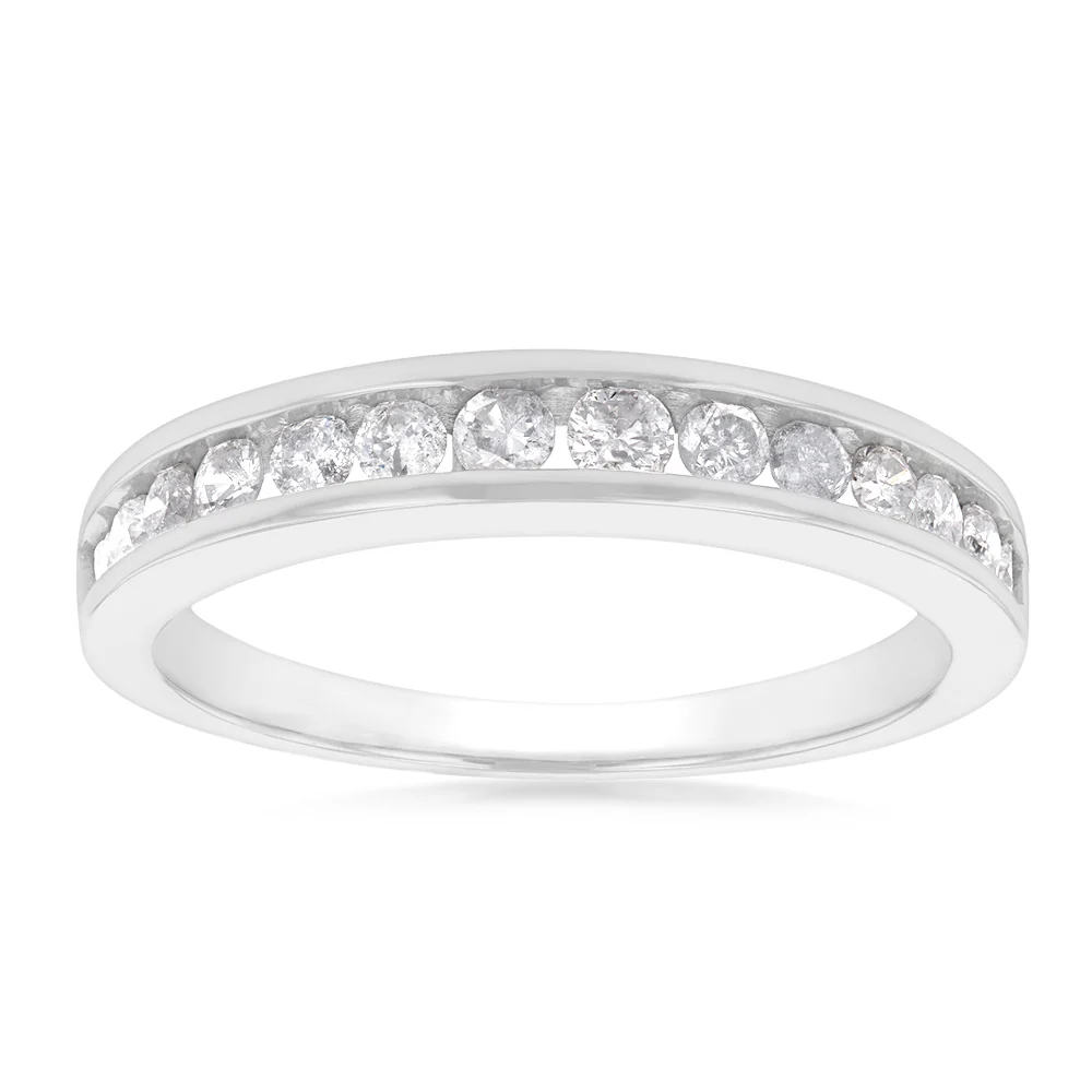10ct White Gold 1/2 Carat Diamond Ring
