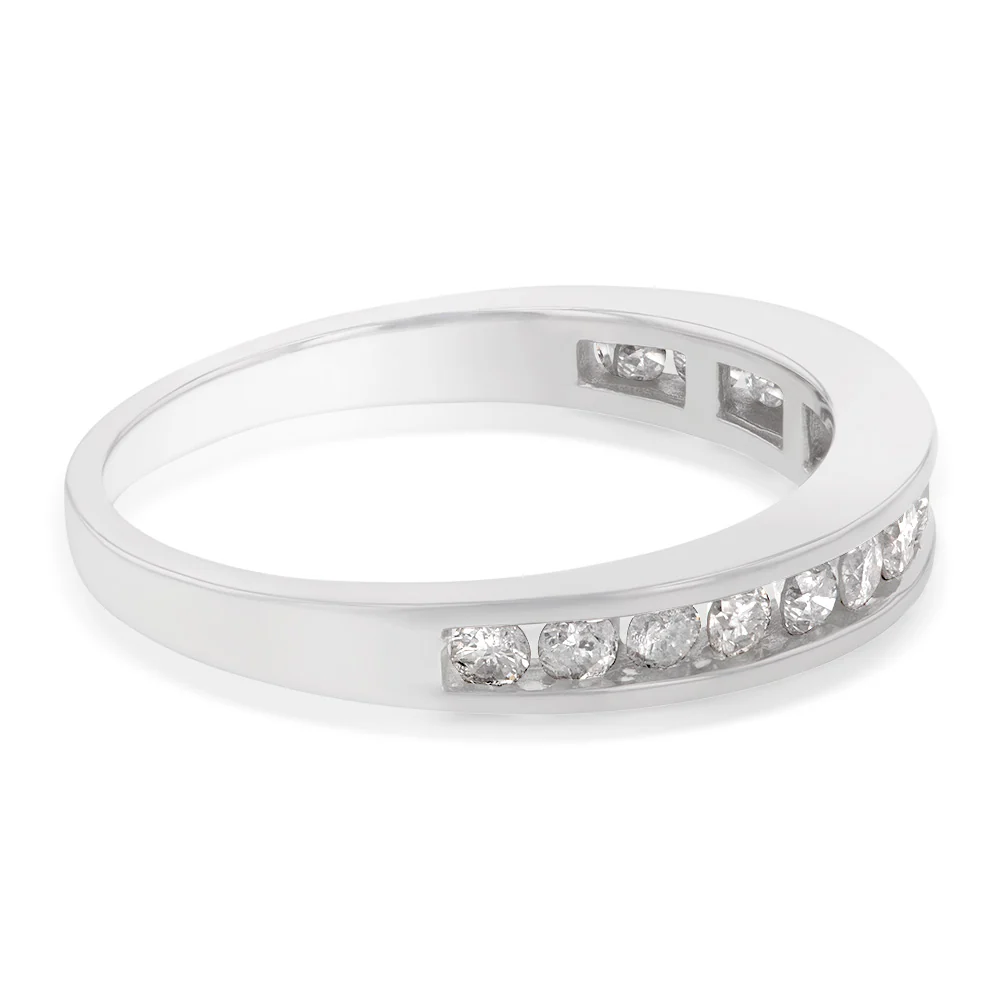 10ct White Gold 1/2 Carat Diamond Ring - Image 2