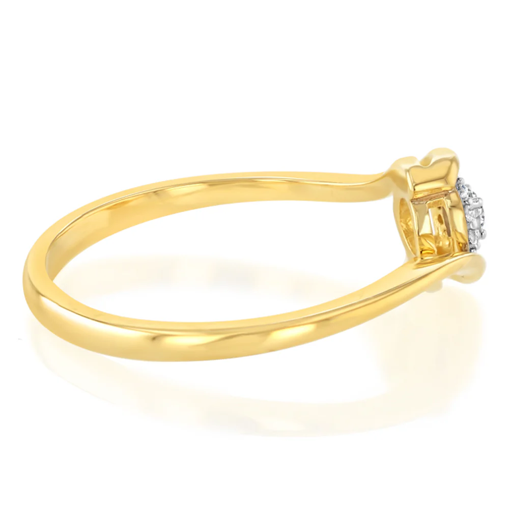 11 Diamond Dress Ring in 9ct Yellow Gold - Image 2