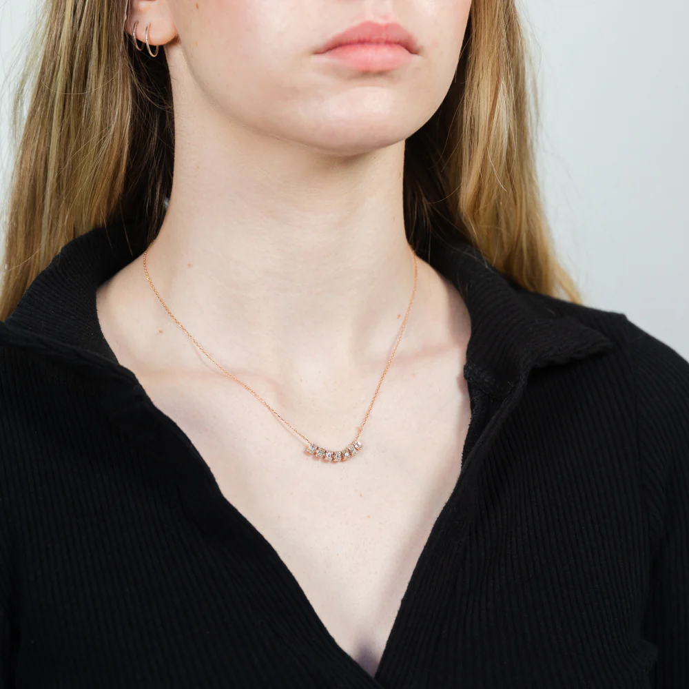 14ct Rose Gold 1/2 Carat Diamond Adjustable 38 to 43cm Chain - Image 2