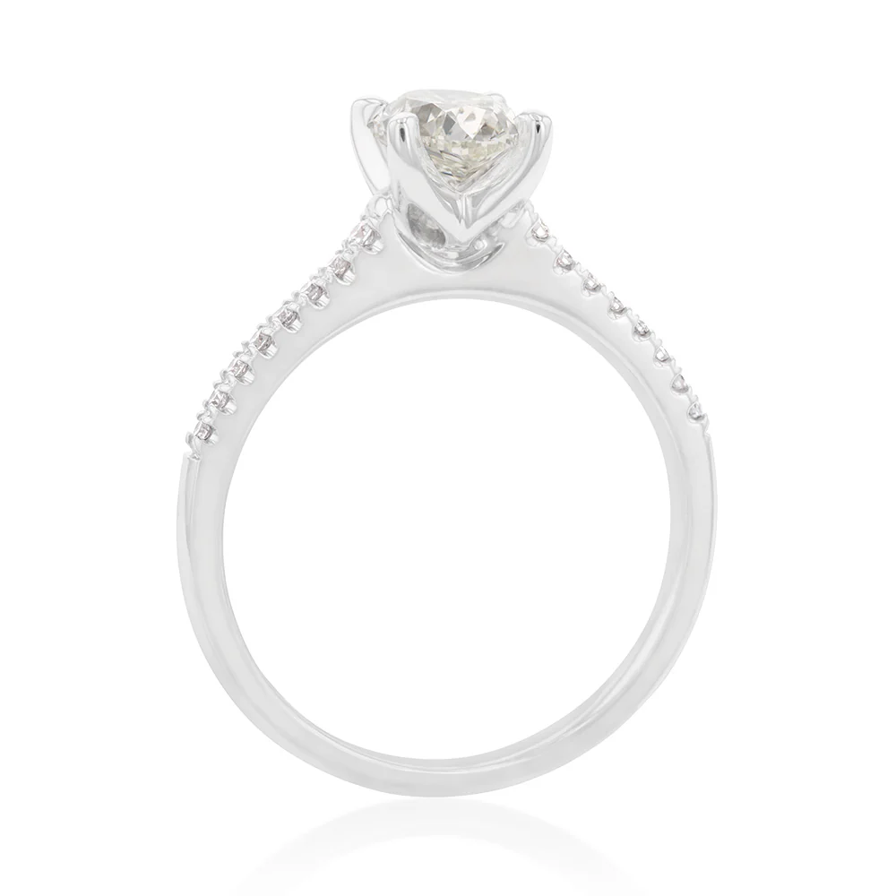 18ct 1.10 Carat Diamond with 1.00 Carat CERTIFIED Diamond Solitaire Ring - Image 2
