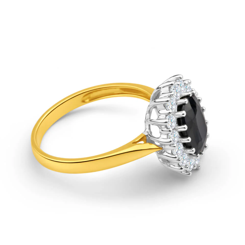 18ct Ring with 2.70 Carat Natural Sapphire and 0.70ct Diamonds "Princess Catherine" - Image 2