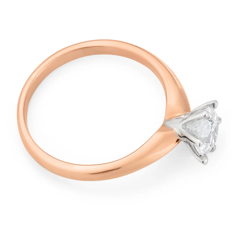 18ct Rose Gold Solitaire Ring With 1 Carat Diamond - Image 2