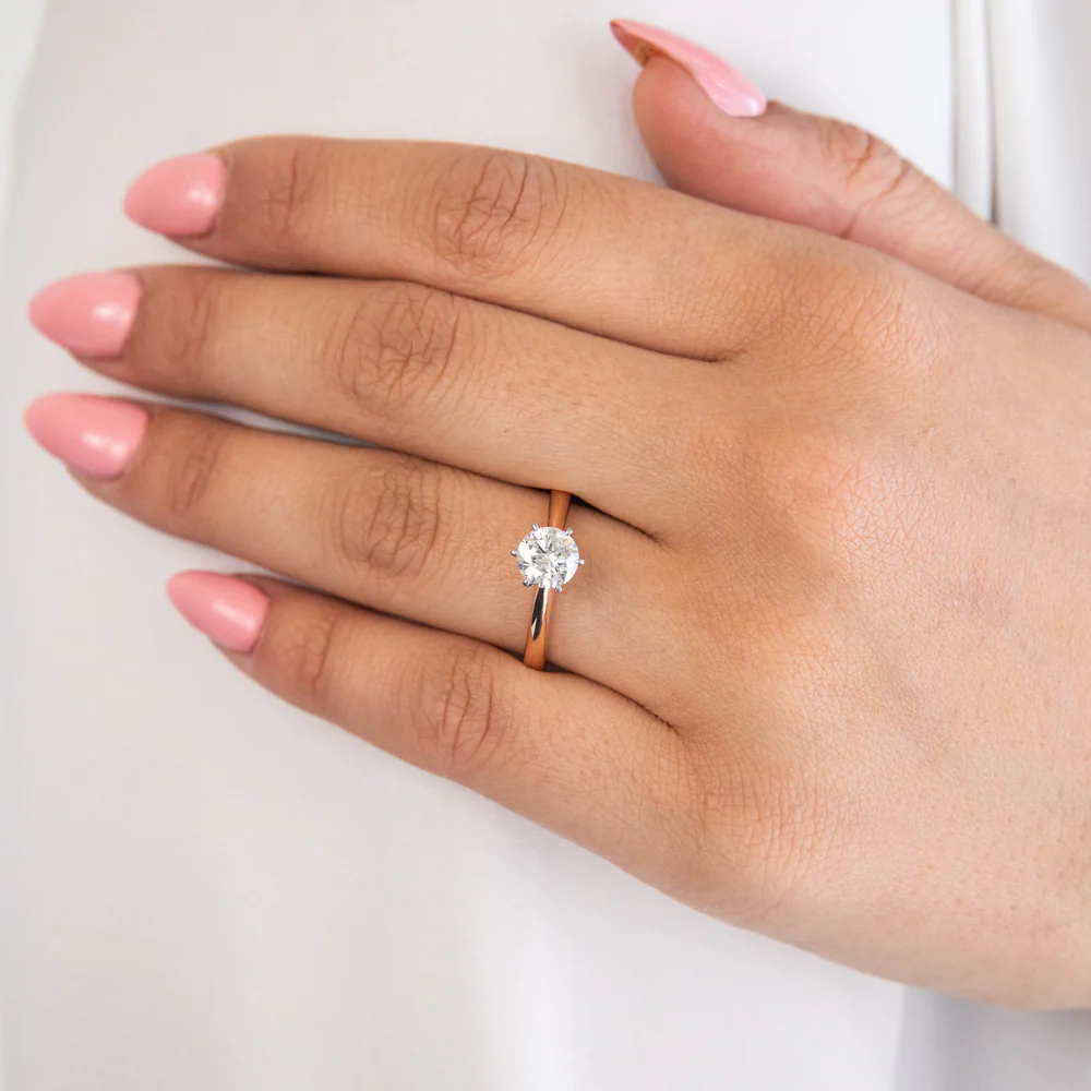 18ct Rose Gold Solitaire Ring With 1 Carat Diamond - Image 3