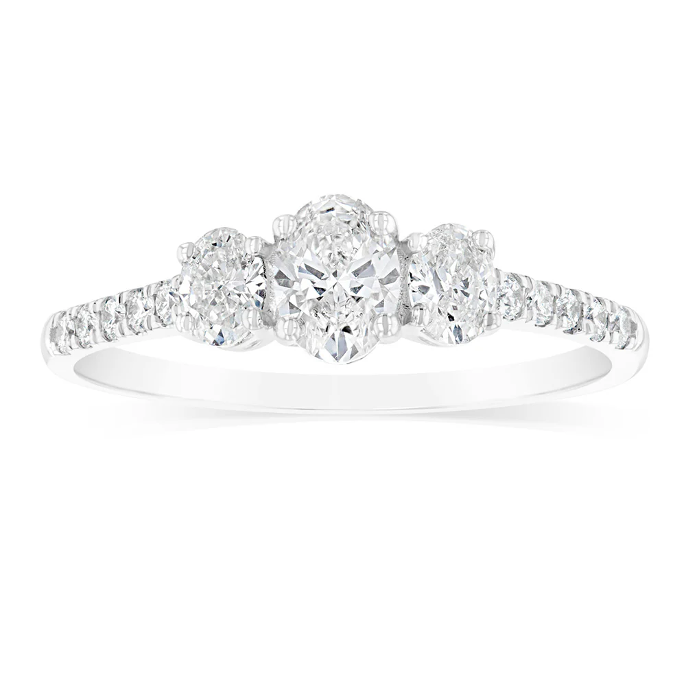 18ct White Gold 0.6 Carat Diamond Claw Solitaire Ring