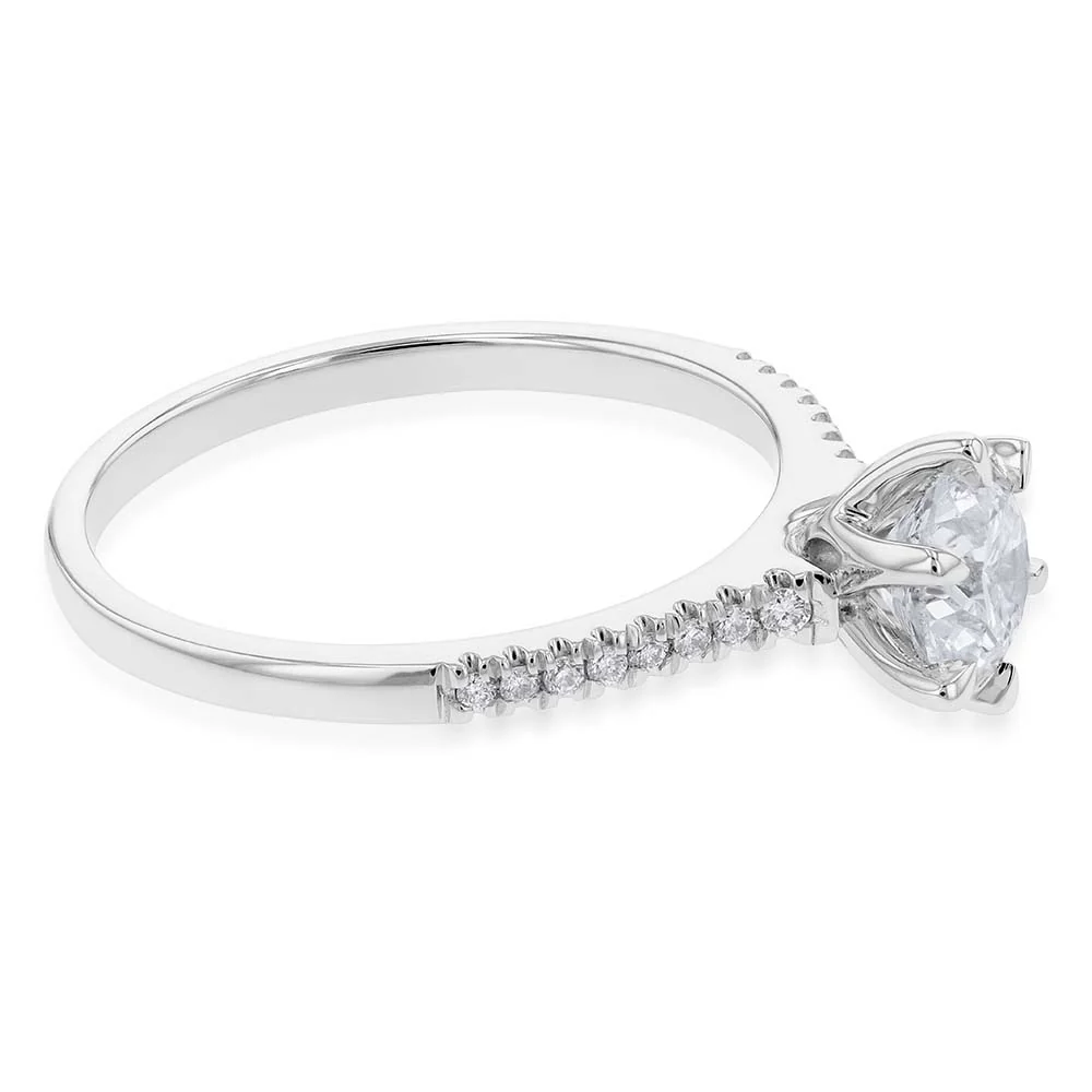 18ct White Gold 1.10 Carat Solitaire with 1.00 Carat Certified Centre Diamond - Image 2