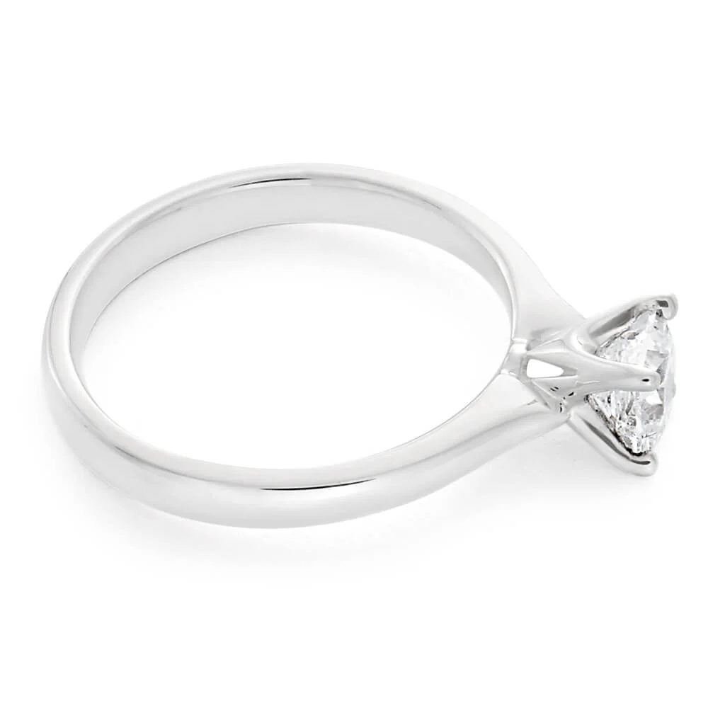 18ct White Gold 'Leona' Solitaire Ring With 0.7 Carat Certified Diamond - Image 2